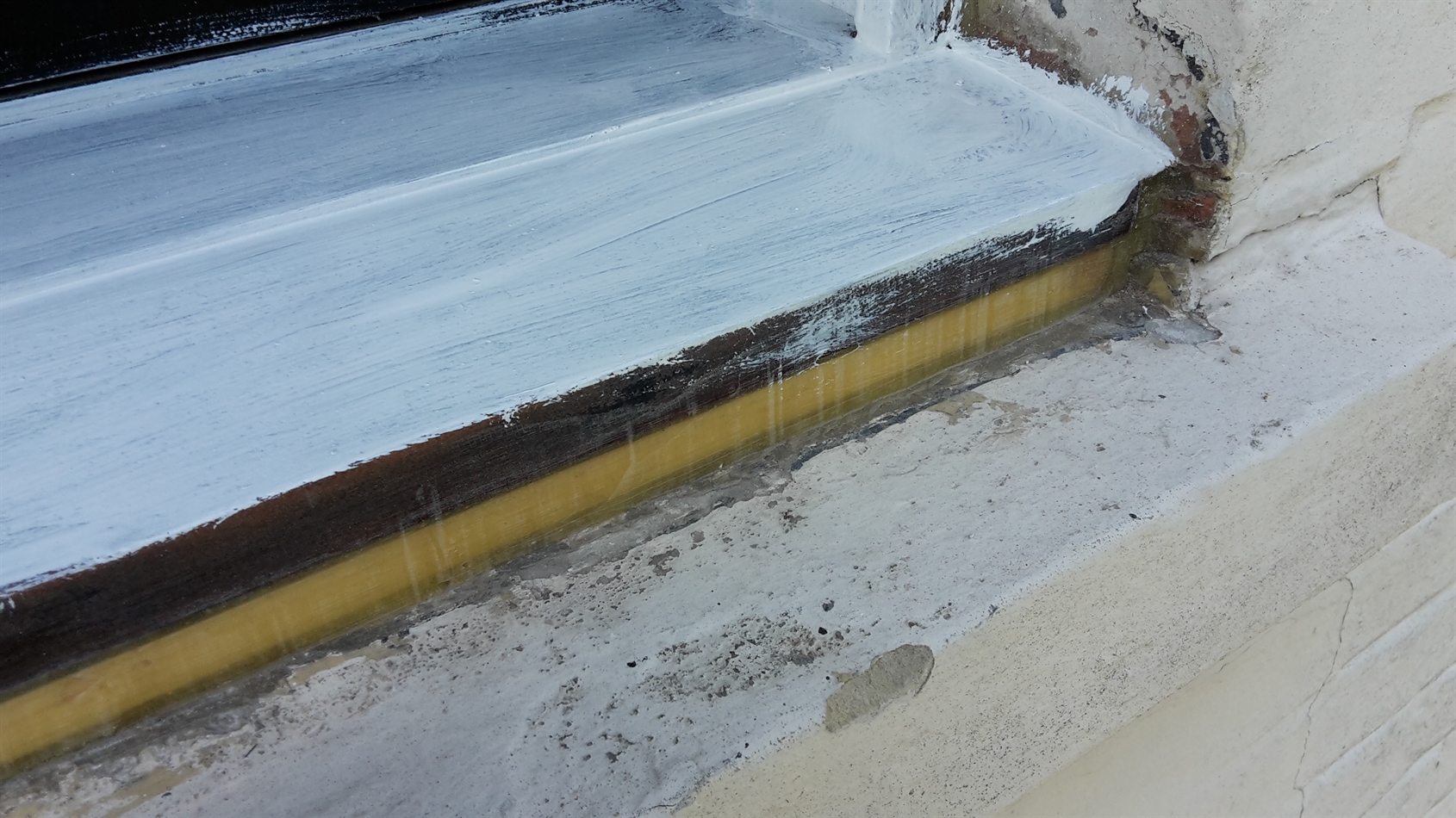 Sill in with timber and resin under to support as not done before.