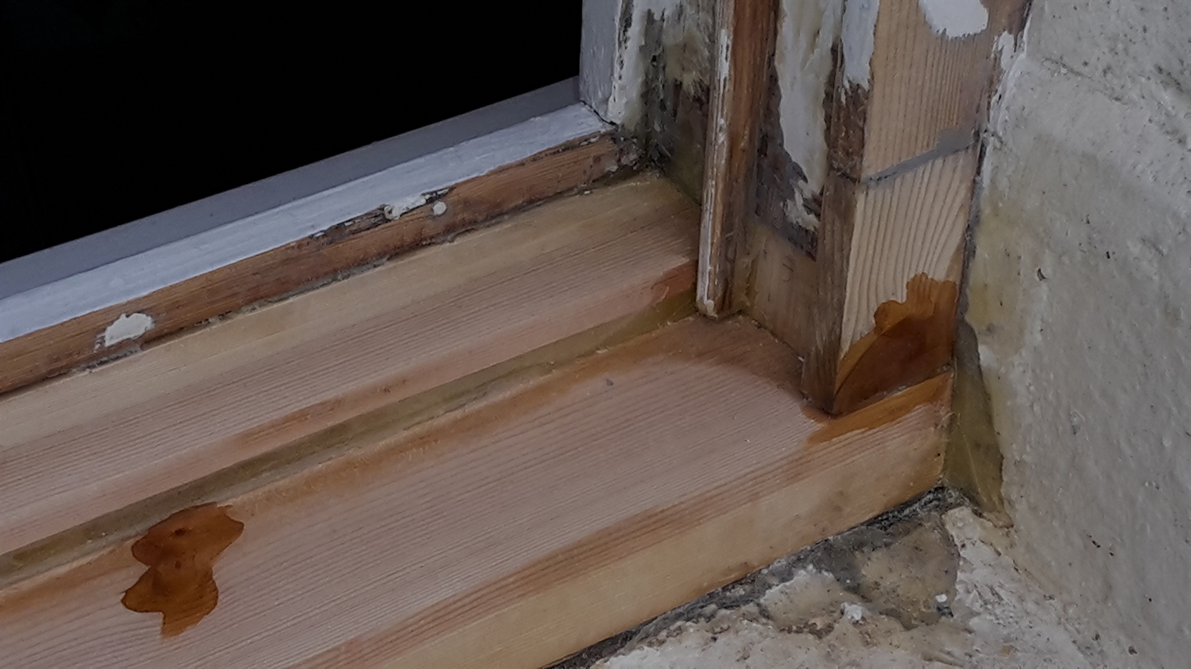 New sills and sash box rebuilt.