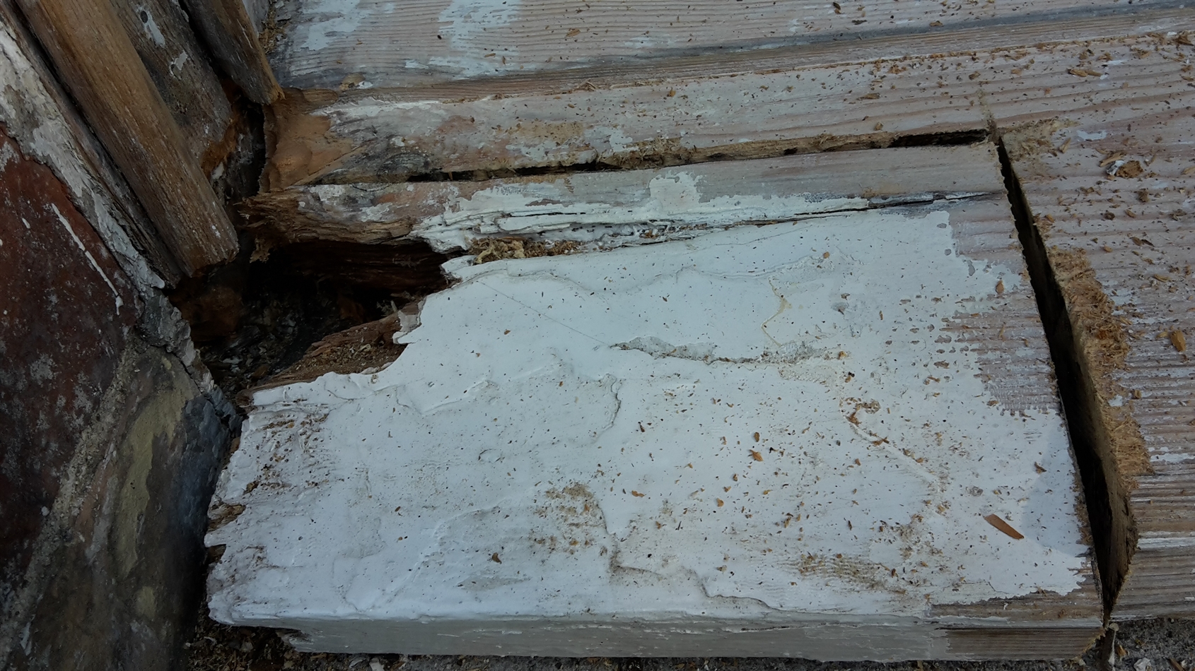 Part cut out for removal.