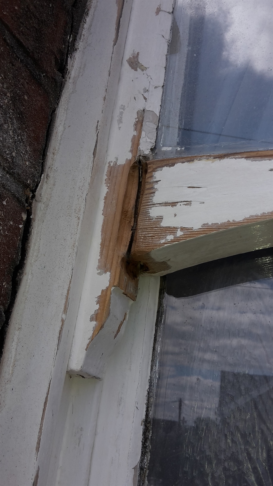 Sash above sill.